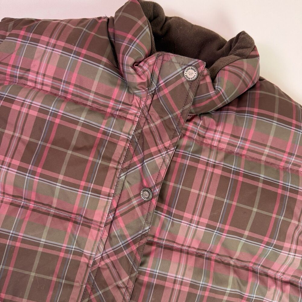 Eddie Bauer Quilted Goose Down Puffer Vest Women's XXL Tartan Plaid Gorpcore